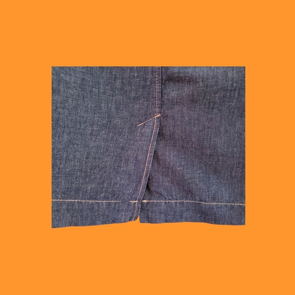 Talbots Lightweight Denim Skirt 22" Length Dark Blue Ladies 14 Petite - Picture 6 of 8